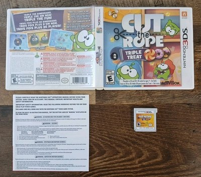 Cut the Rope: Triple Treat (Nintendo 3DS, 2014) Complete CIB - Tested