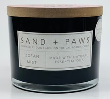 1 Sand  Fog Paws OCEAN MIST 2 Wick Large Candle 12oz Neutralize Pet Odor