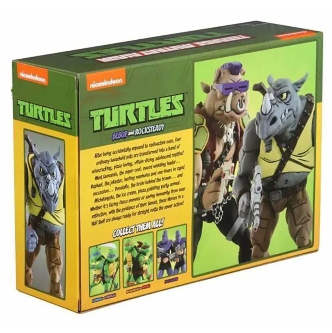 Figurines Tortues Ninja Bebop Et Sanglier Mutant - Blister Scellé Vintage