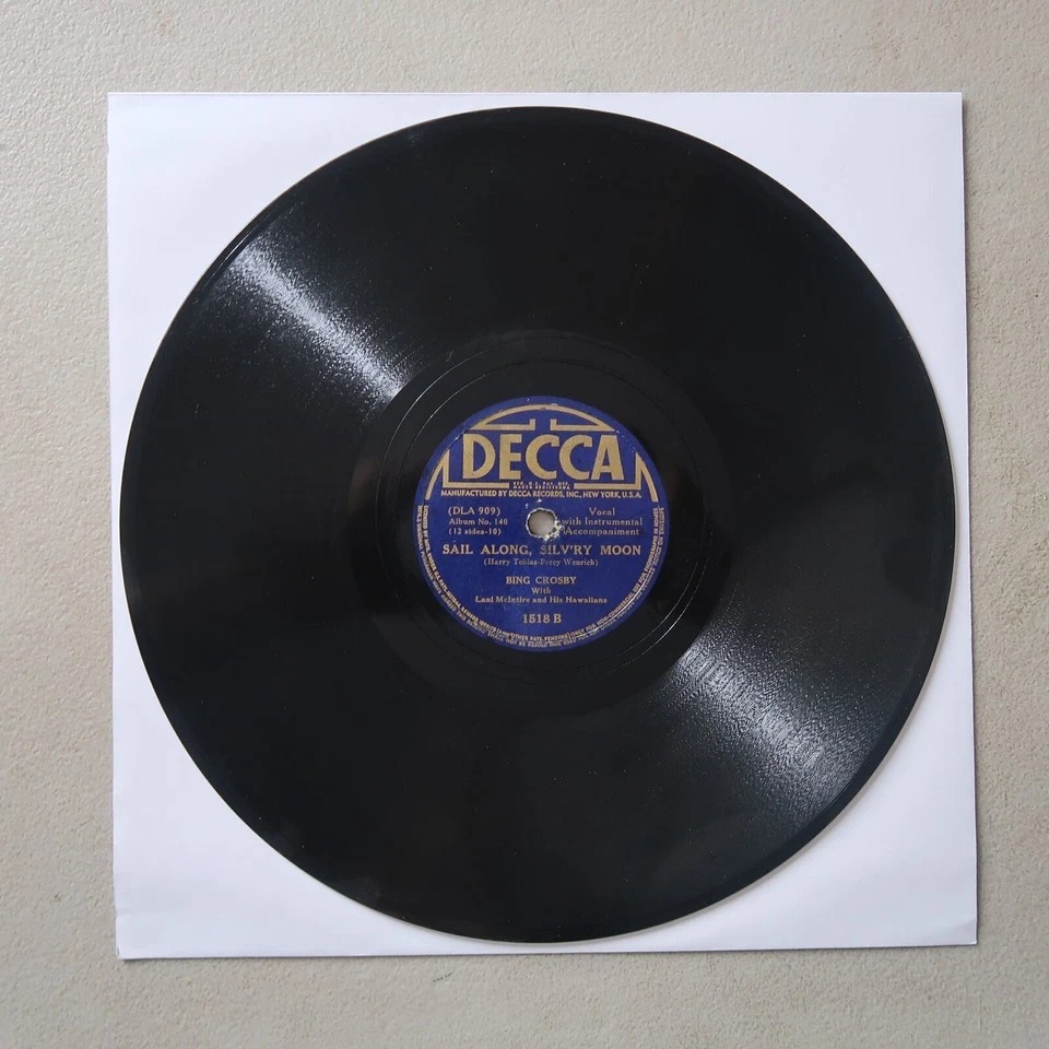 BING CROSBY WHEN YOU DREAM ABOUT HAWAII/SAIL ALONG SILV'RY MOON DECCA 78 F-57 - Image 2 of 2