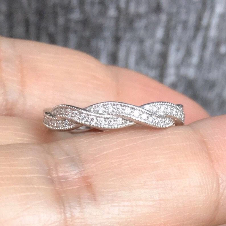 Moissanite infinity band deals