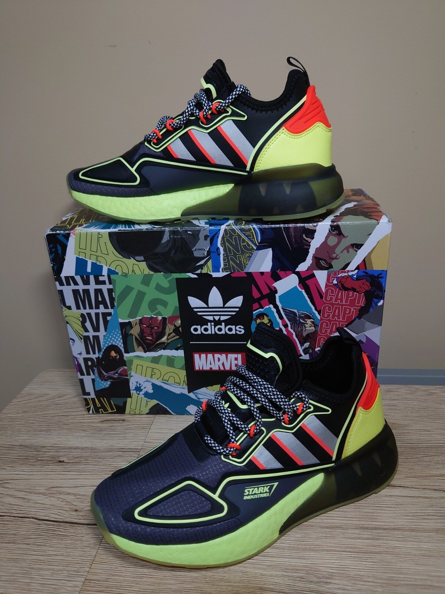 adidas ZX 2K Boost Marvel Stark Industries IronMan Sneakers Men Size US 5/  UK 4½