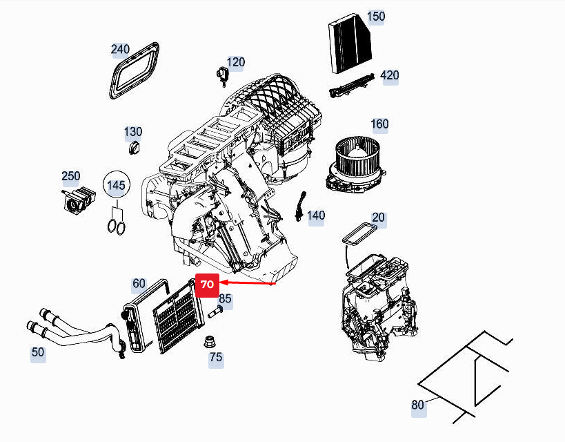 MERCEDES-BENZ GLE W167 Luftgleichrichtergitter A1678302502