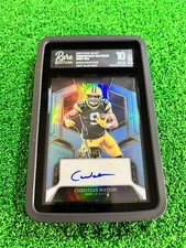 2022 Select Christian Watson Light Blue Prizm RC Auto #07/49 Packers (10/10)