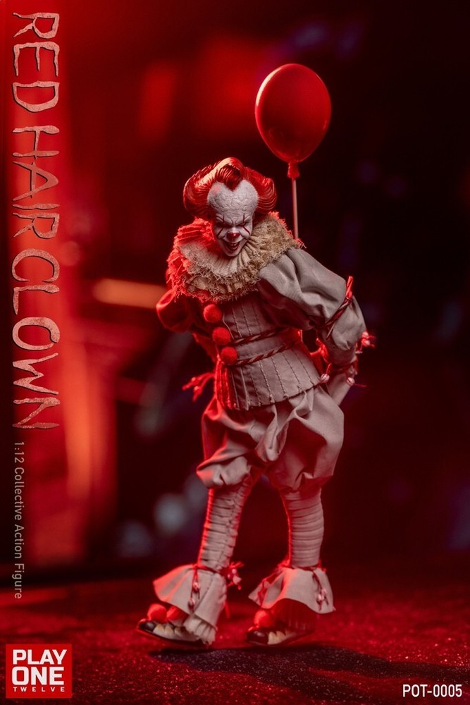 New Play One twelve POT-0005 1/12 Red Hair Clown Action Figure