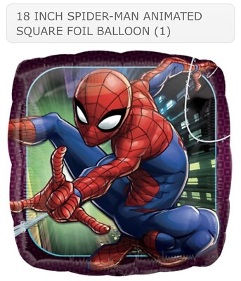 ANAGRAMM 18 ZOLL MARVEL SPIDER-MAN ANIMIERTER QUADRATISCHER FOLIENBALLON (1)