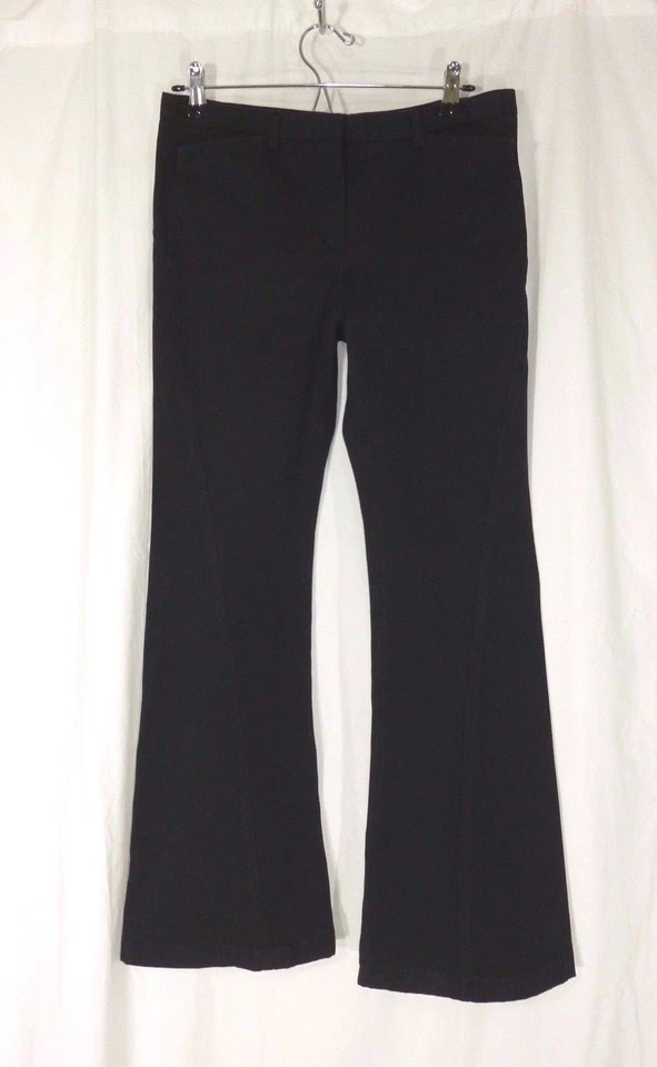  Pantalón informal THEORY para mujer #80874218 dos bolsillos negro pierna ancha talla 6