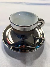 illy Art Collection VERY RARE DAVID BYRNE SILVER ESPRESSO CUP '98