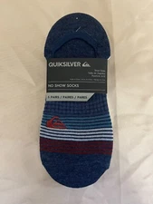 Mens Quiksilver No-Show Socks--Pack of 5 pairs