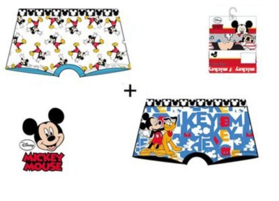 Disney Mickey Mouse Slip 2er Pack Boxer Boxershorts Unterwäsche Unterhosen