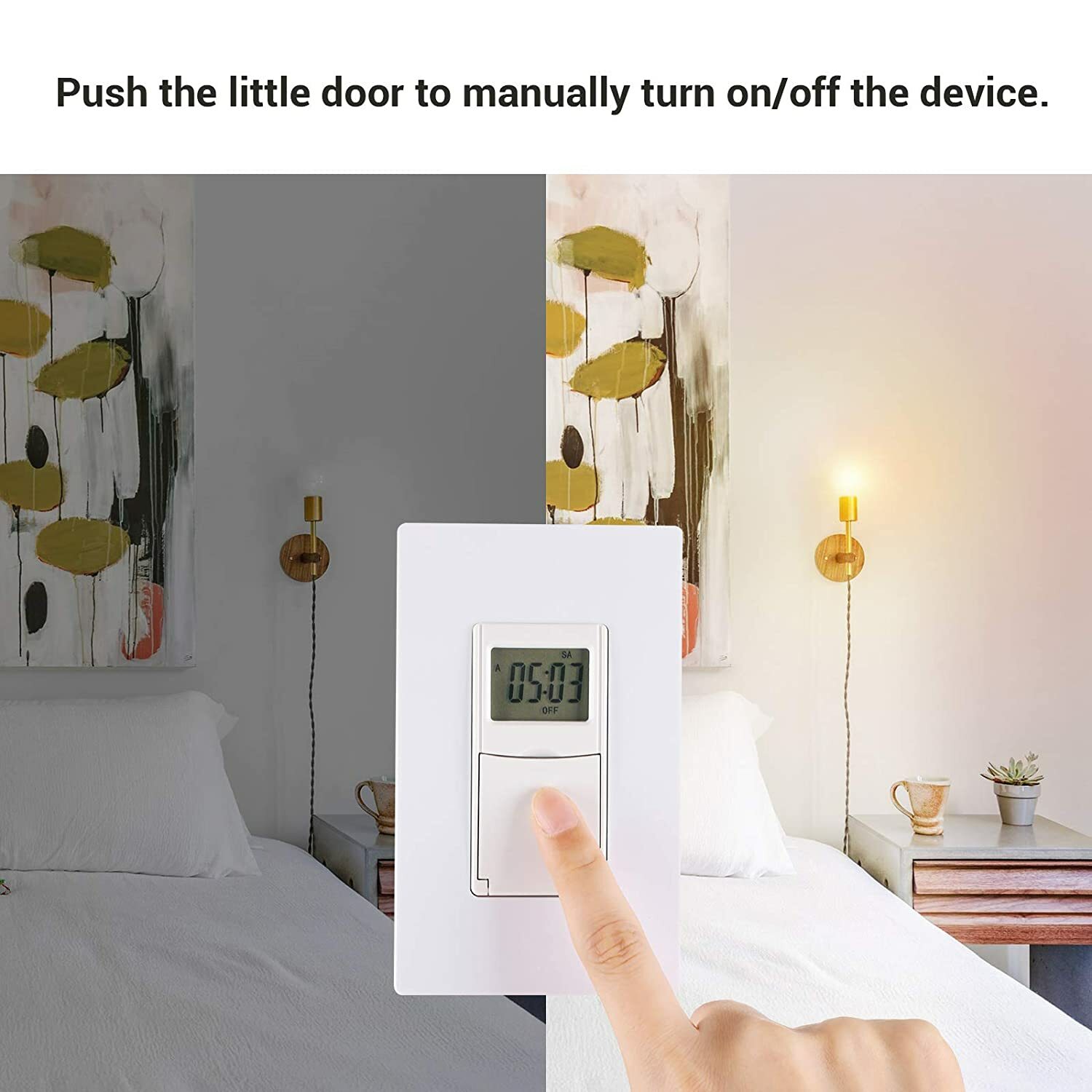 7 day programmable in wall digital timer switch for fans lights