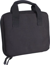 Black Double Pistol Gun & Ammo Pouch Carry Case
