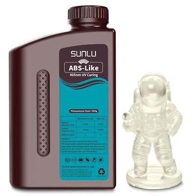 SUNLU 1000G ABS-Like Resin für 3D Drucker LCD/SLA/DLP 2K 4K 6K 8K Nicht Brüchig