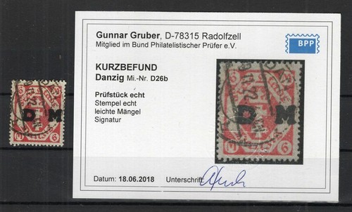 Gdansk Service 26b Color Stamped BPP Befund (A8338