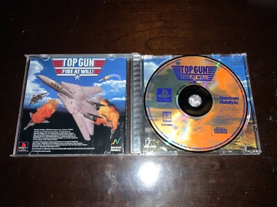 Top Gun Fire at Will Sony Playstation Complete  w/Manual 1995 Original Owner