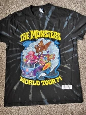 The Monsters World Tour 71 T-shirt Small Black Tie Dye General Mills cereal 