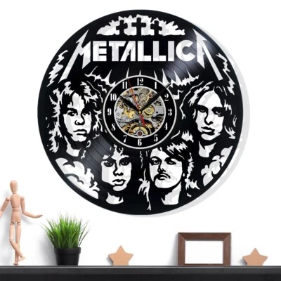 VINYL REVOLT Metallica Vinyl Wall Clock - Decor - Unique Home Accent - Perfect Gift