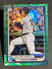 2024 Bowman Chrome GREEN LUNAR REFRACTOR Spencer Jones, item 1