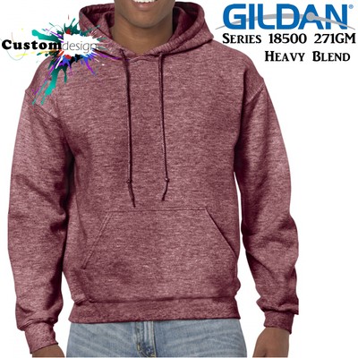 Download Gildan Heather Sport Dark Maroon Hoodie Heavy Blend Basic ...