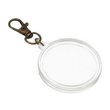 Plastic Coin Holder Keychain, Coin Case with Key Ring Buckle, Bronze