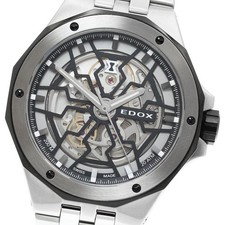 Edox Automatic Delfin Mecano 85303 Men's 43 mm Skeleton Watch
