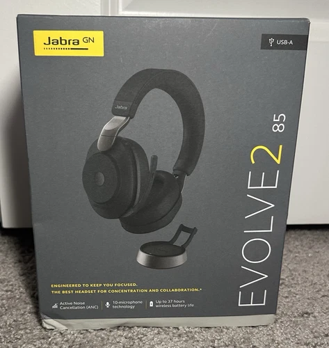 Jabra Evolve2 85 Stereo Wireless Headset (MS Teams, USB-A) - Black