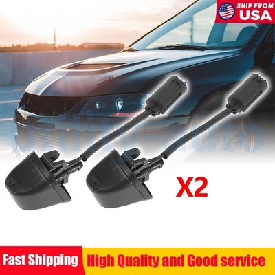 Pair Front Windshield Wiper Nozzle Spray Jet Heated For BMW E90 E92 61667131299