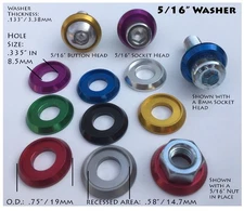 Beauty Washer 5/16" Aluminum Detailing Finishing Washer
