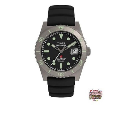 Timex Deepwater Reef 41 mm Herrenuhr in Schwarz/Titan/Schwarz/Silber. Lässig