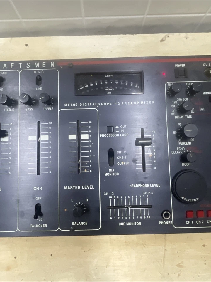 Numark MTX Soundcraftsmen MX600 Digital Sampling Mixer Power Tested Works - Image 3 of 4