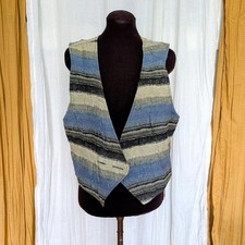 Vintage USA new frontier Western open front vest Medium