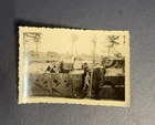 Vintage Military Photo WWI Era Armored Train Soldiers Locomotive Uniforms