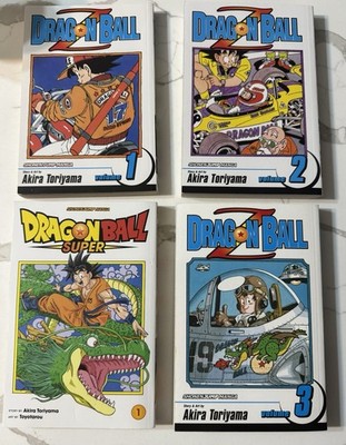 Dragon Ball Z Shonen Jump Vol. 1 - 3 & 1super Manga Akira Toriyama Comic Books