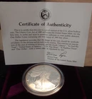 1986-S American Silver Eagle 1 oz Fine Bullion Proof Coin with Box (with COA)