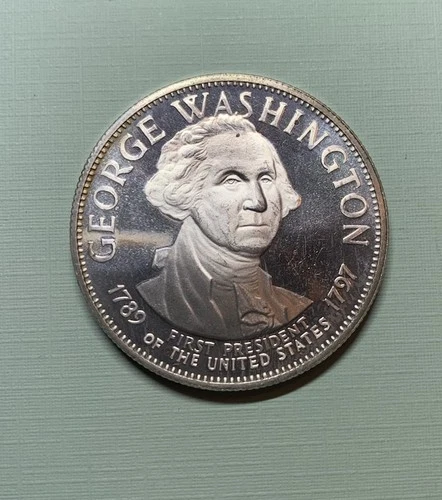 George Washington Franklin Mint 1oz .925 historical Silver Proof and frosted