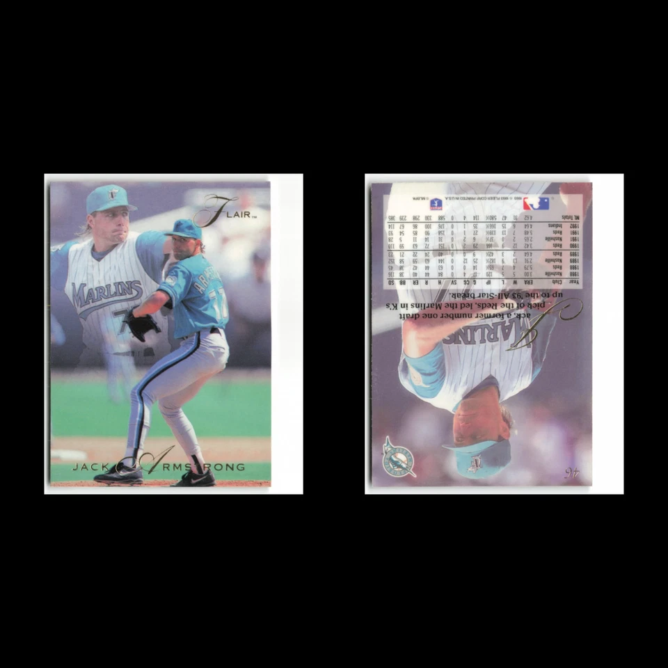 Jack Armstrong #46 1993 Flair Florida Marlins Baseball Card MLB NM - Image 3 of 3