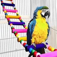 Bird Toys for Parrots Parrot Bridge, Swing Toys, and L, 30Inch - 12 Ladders