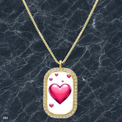 Amazing Colorful Hearts Pendant Necklace Image Design Beautiful Gold Tone Nice