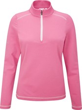 Ping Damen Half-Zip Midlayer, rosa, Gr. XXL / 44