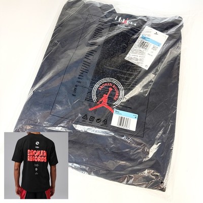*NEW* Men NIKE AIR JORDAN Broken Record Graphic Tee BLACK (IF3055-010)  
