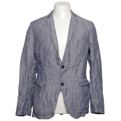 United Colors of Benetton, Blazer, Größe: 48, Blau, Leinen, Fischgräte #ghV