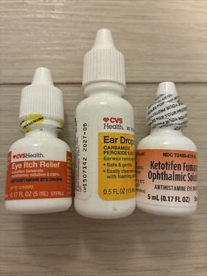 Lot Of 3 Ear Drops And Eye drops