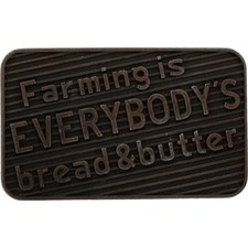 Farming Farm Bread Butter Dairy Grain Agriculture Ag Farmer Vtg Belt Buckle