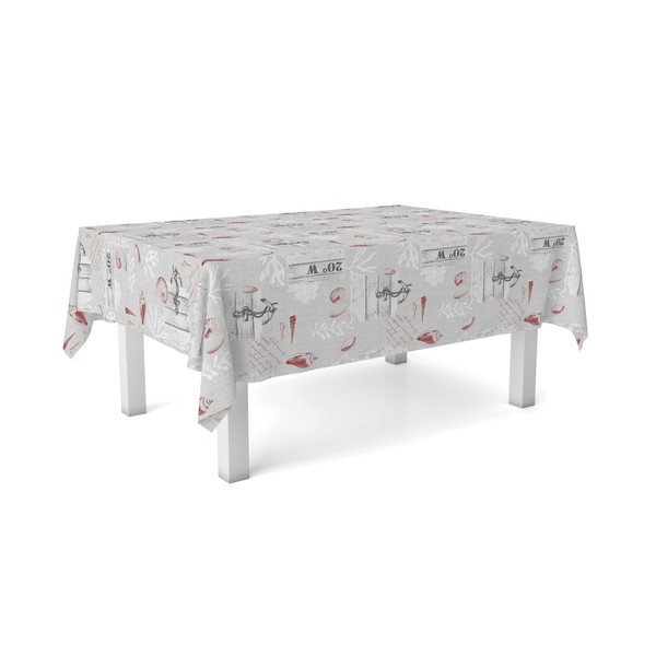 Martina Home Wachstuch Narcea Rot 100X140-image