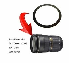 New Lens Makeup Name Ring Plate Label for Nikon AF-S 24-70mm 1:2.8 E ED VR Gen I