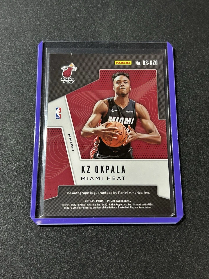 2019-20 Prizm KZ Okpala Rookie Signatures Blue Shimmer  Auto RC  E3 - Image 2 of 2