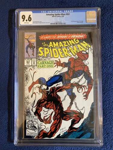 Amazing Spider-Man 361 Cgc 9.6 1st Carnage BEAUTIFUL COLLECTION WOW!!!