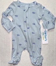 CARTERS Child of Mine sleeper blue/white choose stye size PREEMIE