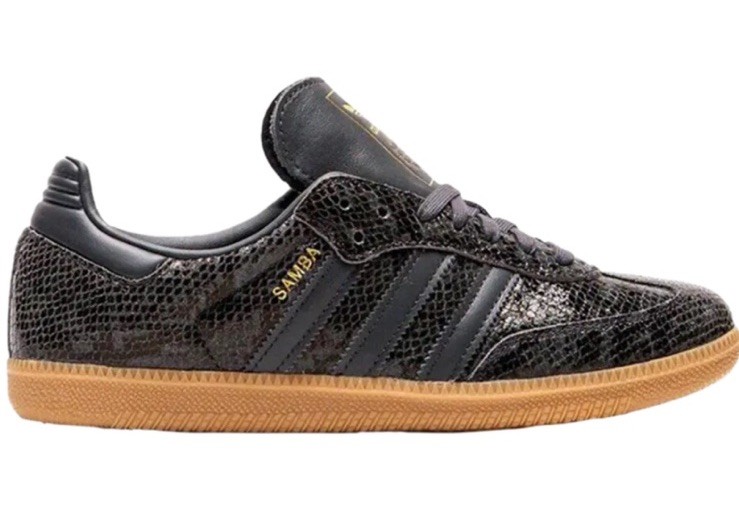 SIZE 8 WOMENS - Adidas  Samba OG W Snakeskin Black JQ3532