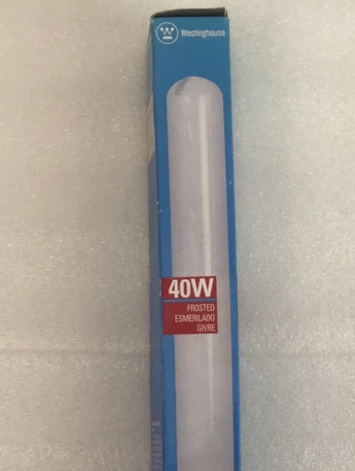 2 Westinghouse 40 W Standard 10” Base E26 130v Lamp Frost Light Bulbs Tubular - Image 2 of 4